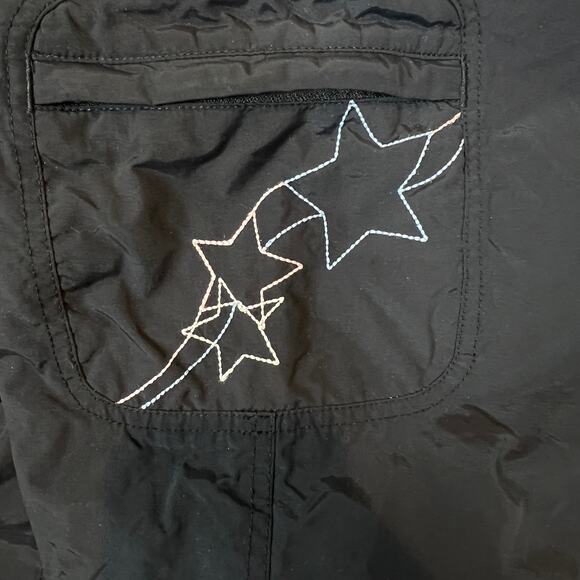 LL Bean Youth Girls Snow Ski pants Size 18 Insulated Black with Star Embroidery - Picture 7 of 9